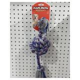 Mammoth Flossy Chews Colored 3 Knot Tug Rope Dog