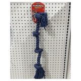 Mammoth Flossy Chews Denim knotted rope dog toy