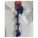 Mammoth Flossy Chews Denim knotted rope dog toy