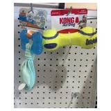 KONG AirDog Squeaker Dumbbell Dog Toy and a