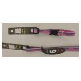 Pink Reflective Leash & Collar SM/MD