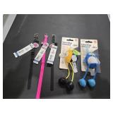 (2) Chirping Cronke Catnip Toys & (3) Collars