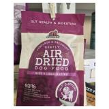 (10) 2.5 oz Red barn air, dry dog food beef and