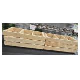 (2) Wooden Divided Boxes