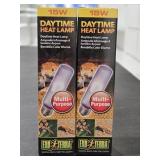 (2) 15W Exo Terra Daytime Heat Basking Lamps
