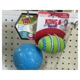 KONG Squeezz Goomz Ball and a Jolly Pets Soccer
