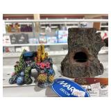 Coral Reef Replica and a Tree Stump Cave
