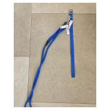 22' Blue Dog Collar & 6ft Braided Leash