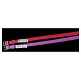 (2) 22' Dog Collars Red & Purple