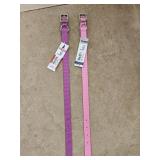 (2) 14' Nylon Dog Collars Pink & Purple