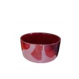 Luigi Lux Dog Bowl Red Large