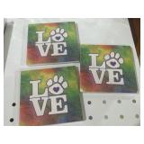 (3) Tie Dye Love Car Coaster