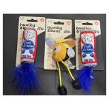 (3) Catnip Crinkle Toys