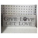 Wooden sign for pets farm house style
