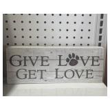 Wooden sign for pets farm house style