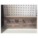 Dog Speak brand wooden pallet box sign featuring