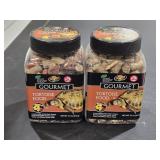 (2)  Jars of Zoo Med Gourmet Tortoise Food