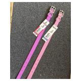 (2) Purple & Pink 12' Dog Collars