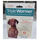 Triple Wormer Dogs 25 to 200lb $29.99