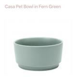 (2) Casa Pet Fern Green Ceramic Bowls
