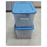 (2) Sterilite Plastic Bins