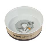Bone Appï¿½tit Large Taupe Ceramic Dog Bowl