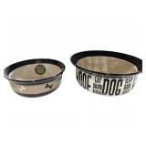 (2) Ceramic Dog Bowls