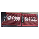(2) Dog Bowl Mats