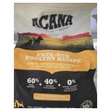 4.5lb Acana free run poultry recipe