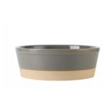 (2) Nordic Gray Pet Bowls Ceramic