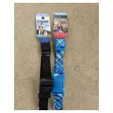 (2) Sz SM Dog Collars Plastic Buckle Blue & Black