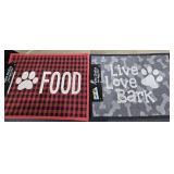 (2) Dog Bowl Mats