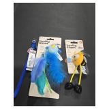 (2) Catnip Crinkle Toys & Blue Collar