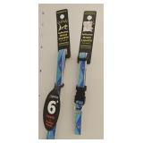 Sz SM/MD Reflective Blue Leash & Collar