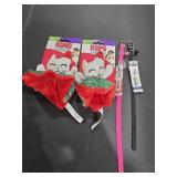 (2) Kong Crackle Catnip Toys & (2) Collars