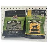 Redbarn Knee Caps and Redbarn Protein Puffs dog