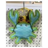 Tuffy DuraForce Crab Squeaky Dog Toy in Blue