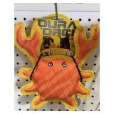 Tuffy DuraForce Crab Dog Toy in Orange