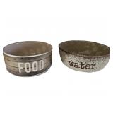 (2) Ceramic Pet Bowls