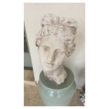 Grecian-style Woman Statue Head Planter