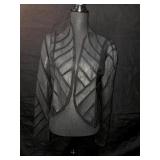 Sz Large Black Leather & Mesh Jacket