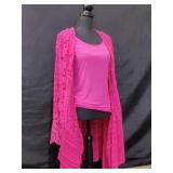 (1) Sz Med SIMON CHANGï¿½ Bright Pink Tank Top &
