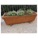 Binocci Carlo 12x40 Planter w/Sweet Alyssum