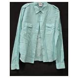 Lrg Lacoste Teal Button-down Long Sleeve Shirt.