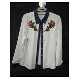 Med English Factory Rose Embroidered Shirt