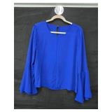 Vince Camuto Blue Dress Top w/Bell Sleeves