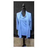 NWT Metric New York Blue Knit Top with a Mock Neck