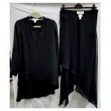 Sz 6 Joseph Ribkoffï¿½ Black Asymmetrical Top &