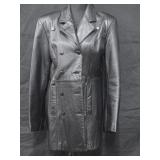 Sz Medium Rem Garson Black Leather Coat