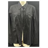 Sz S Diego Reiga Black Long-Sleeved Button-Up